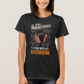Accordion Man Hand Organ Accordionist_1 Tシャツ (正面)
