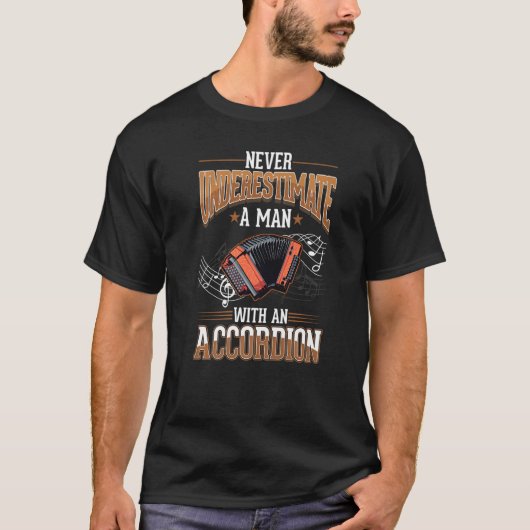 Accordion Man Hand Organ Accordionist Premium Tシャツ (正面)