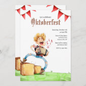 Accordion Player Oktoberfest 招待状 (正面/裏面)