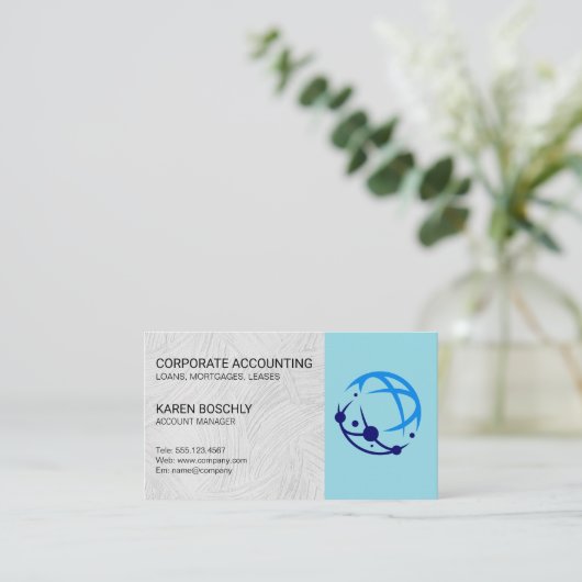 Account Manager | 企業用グローバルロゴ 名刺 (スタンド正面)