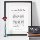 Accountability Poster - Motivational Wall Art ポスター