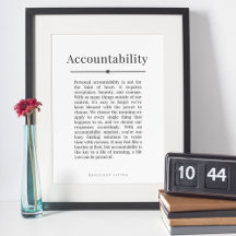 Accountability Poster - Motivational Wall Art