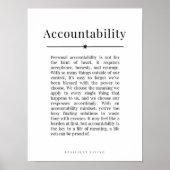 Accountability Poster - Motivational Wall Art ポスター (正面)
