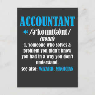 Accountantおもしろいギフトアイディア定義会計 ポストカード