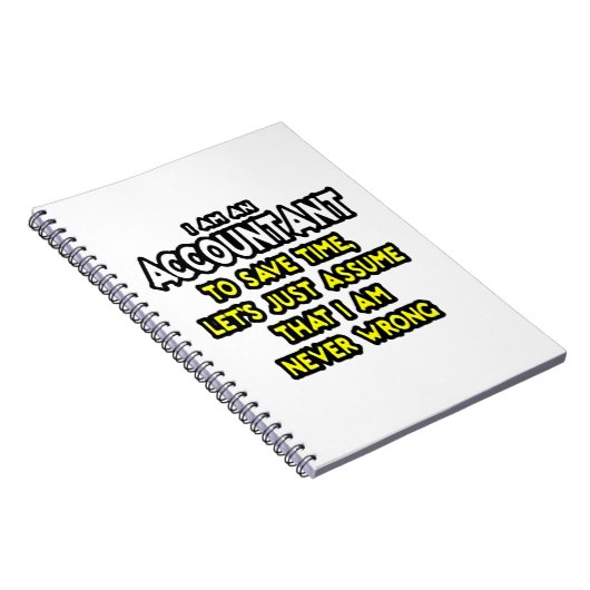 Accountantおもしろいギフトアイディア ノートブック (右側)