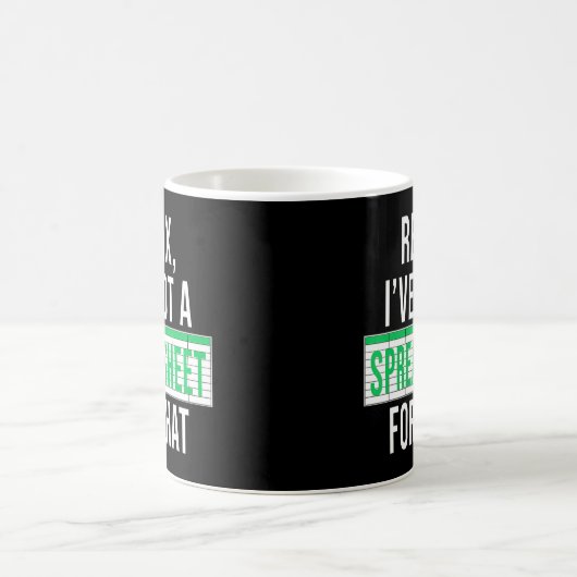 AccountantおもしろいリラックスはIt用のスプレッドシートを持っている コーヒーマグカップ (中央)