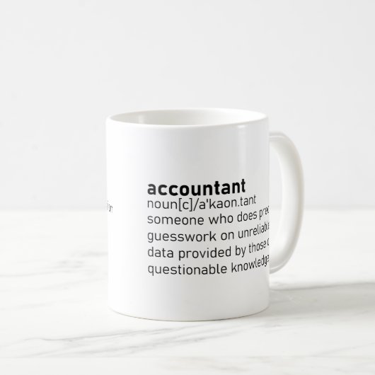 Accountantおもしろい定義 コーヒーマグカップ (正面右)