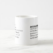 Accountantおもしろい定義 コーヒーマグカップ (中央)