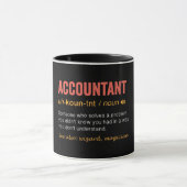 Accountantおもしろい定義 マグカップ (中央)