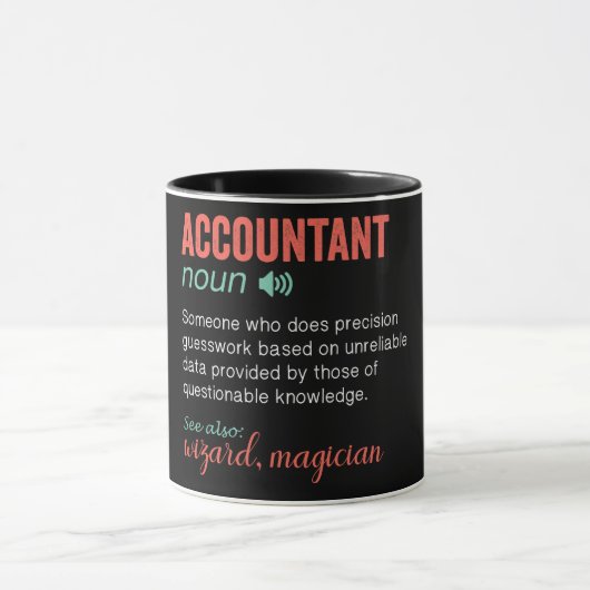 Accountantおもしろい定義 マグカップ (中央)
