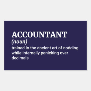 Accountantおもしろい定義 長方形シール