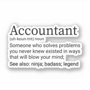 Accountantおもしろい定義、Accountantのギフト シール