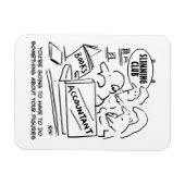 Accountantおもしろい Checks痩身クラブ姿 マグネット (横)