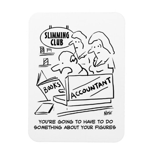 Accountantおもしろい Checks痩身クラブ姿 マグネット (縦)