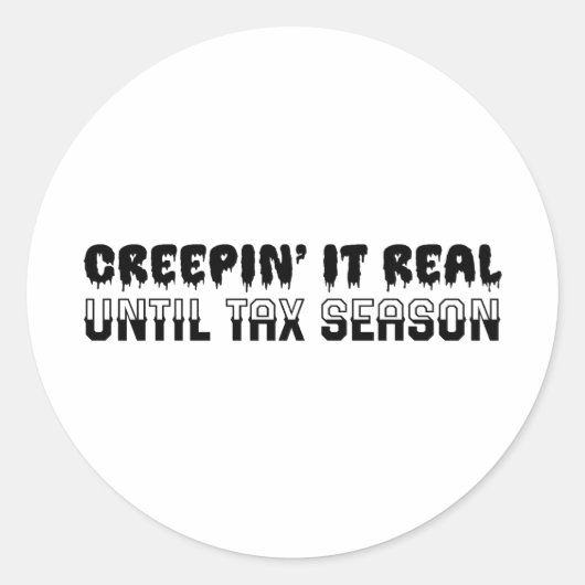 Accountantおもしろい Halloween - Creepinの実在It ラウンドシール (正面)