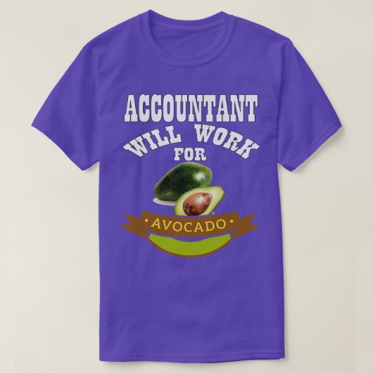 AccountantがアボカドのクラシックTシャツに対応 Tシャツ (デザイン正面)