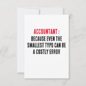 Accountantたとえ最小の型でも次の値を指定できる サンキューカード (正面)