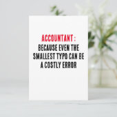 Accountantたとえ最小の型でも次の値を指定できる サンキューカード (スタンド正面)