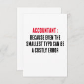 Accountantたとえ最小の型でも次の値を指定できる サンキューカード (正面/裏面)