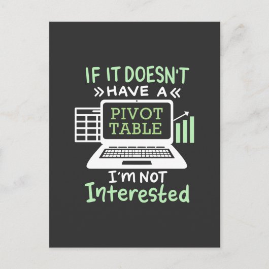 Accountantにはピボットテーブルがある ポストカード (正面)