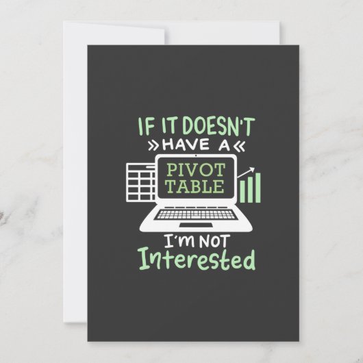 Accountantにはピボットテーブルがある 招待状 (正面)