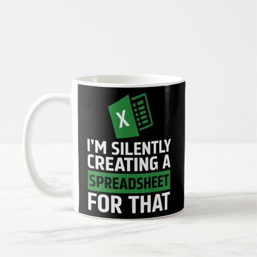 Accountantによるスプレッドシートの作成Excel L コーヒーマグカップ (左)