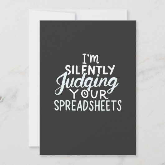 Accountantによるスプレッドシートの判断 招待状 (正面)