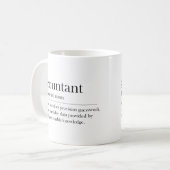 AccountantのおもしろいAccountant定義ギフト コーヒーマグカップ (正面左)