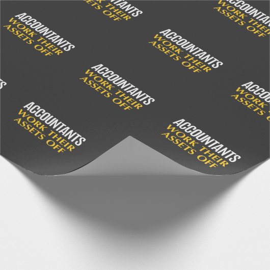 Accountantの作業資おもしろい産会計ユーモア ラッピングペーパー (角)