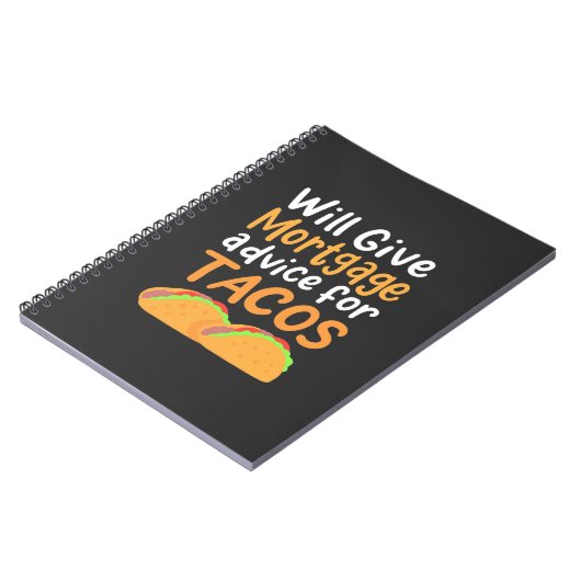 Accountantはタコス与えのモーゲージアドバイス ノートブック (左側)