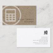Accountantアイコンはっきりしたナチュラル紙テクスチャ 名刺 (正面/裏面)
