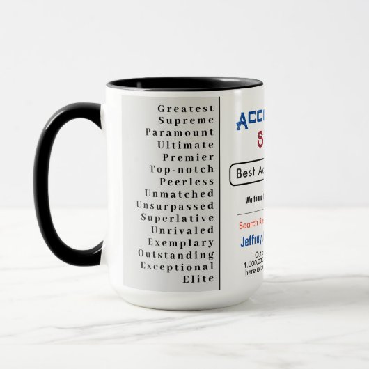 Accountantカスタム最高の検索ギフトマグ マグカップ (左)