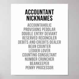 Accountantニックネーム ポスター