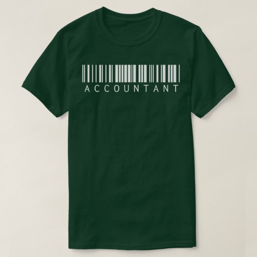 Accountantバーコード Tシャツ (デザイン正面)