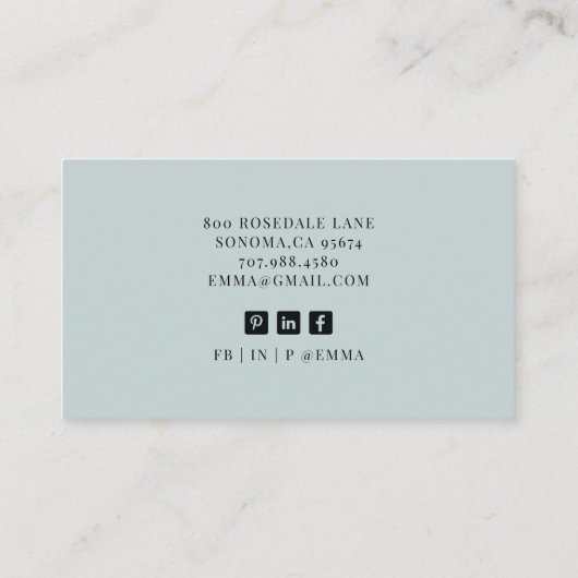 Accountantプロフェッショナル写真 名刺 (裏面)