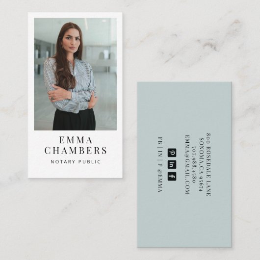 Accountantプロフェッショナル写真 名刺 (正面/裏面)