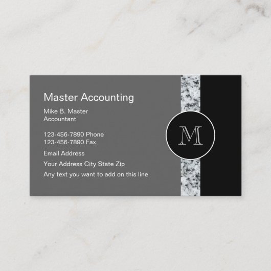 Accountantモダン名刺 名刺 (正面)