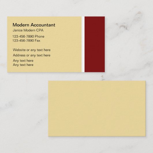 Accountantモダン名刺 名刺 (正面/裏面)