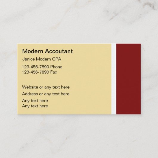 Accountantモダン名刺 名刺 (正面)