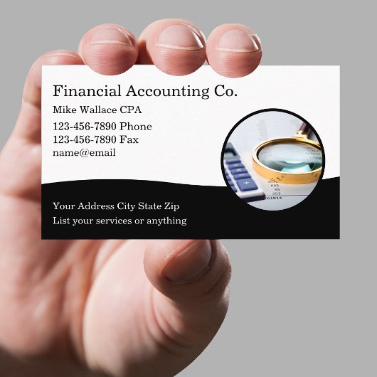 Accountantモダン Business Cardテンプレート 名刺