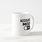 Accountantモードがオフ、Accountantおもしろいモード コーヒーマグカップ (正面右)