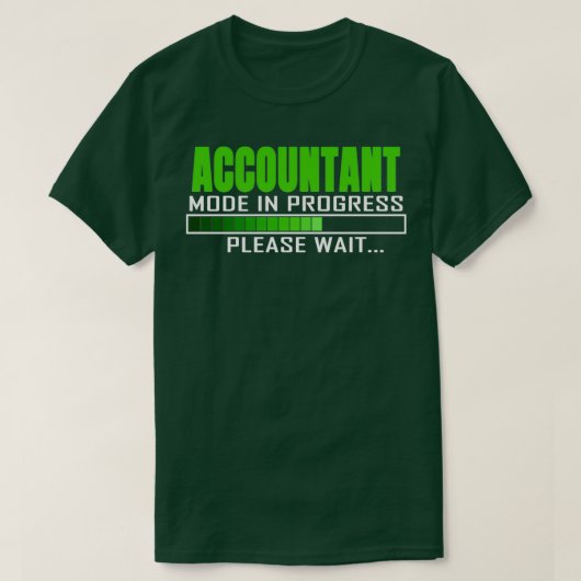 Accountantモード進行中お待ちおもしろい下さい Tシャツ (デザイン正面)