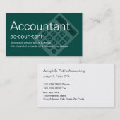 Accountantユニーク名刺 名刺 (正面/裏面)