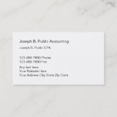 Accountantユニーク名刺 名刺 (裏面)