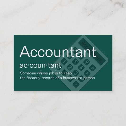 Accountantユニーク名刺 名刺 (正面)