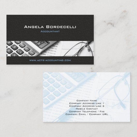 Accountant会計計算機 名刺 (正面/裏面)