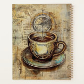 Accountant名おもしろい付パーソナライズされたきコーヒーヴィンテージ プランナー手帳 (裏面)