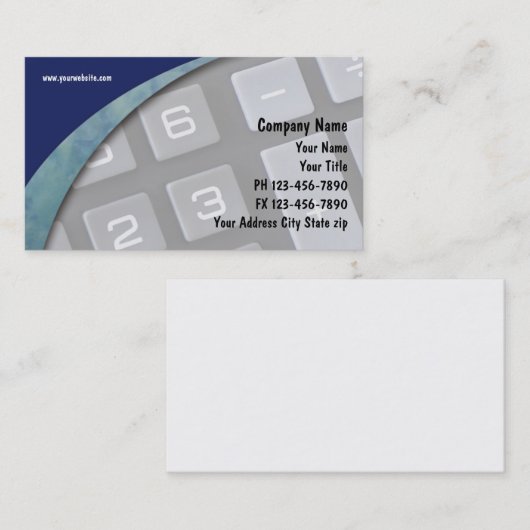 Accountant名刺 名刺 (正面/裏面)