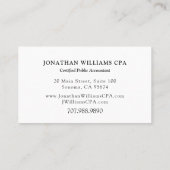 Accountant大理石金ゴールドタイポグラフィ 名刺 (裏面)