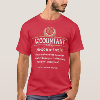 Accountant定義おもしろい辞書の意味 Tシャツ
